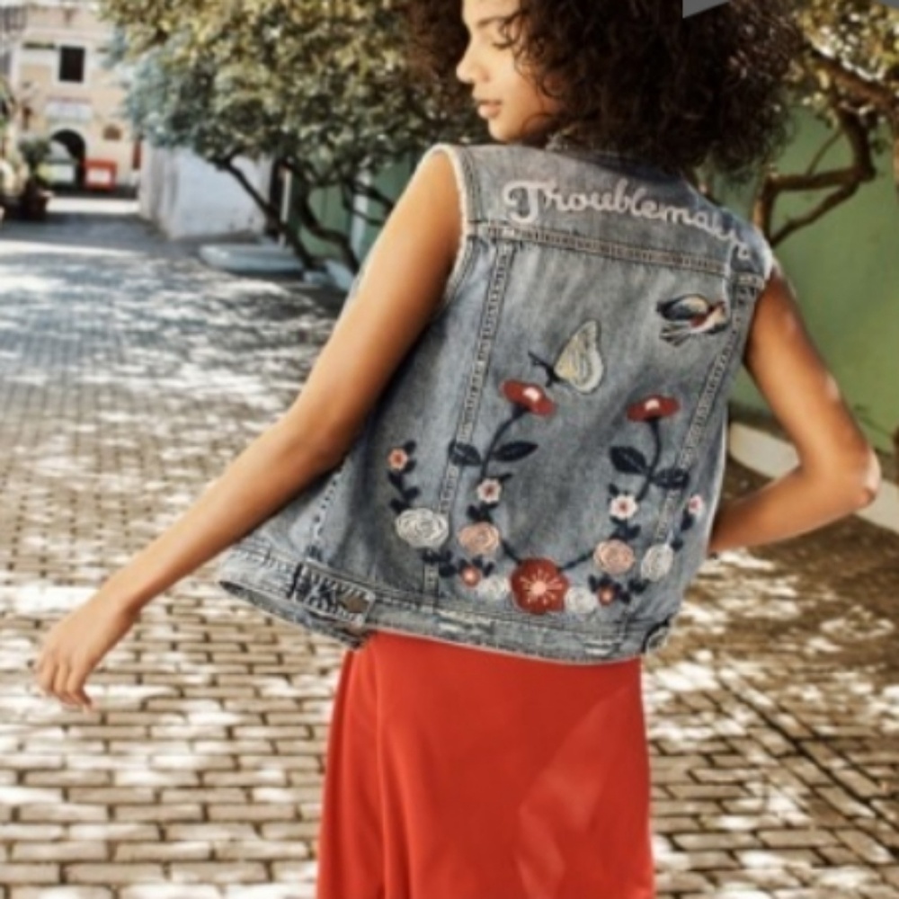 BP Embroidered Denim Vest